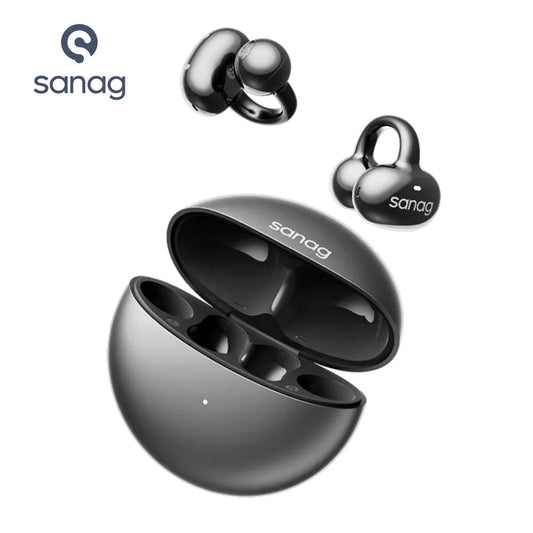 Sanag S6S Free Clip Open Ear Earphone Ear Clip 3D Stereo Sound Bluetooth Headphones OWS Sport Wireless Headset TWS Earbuds